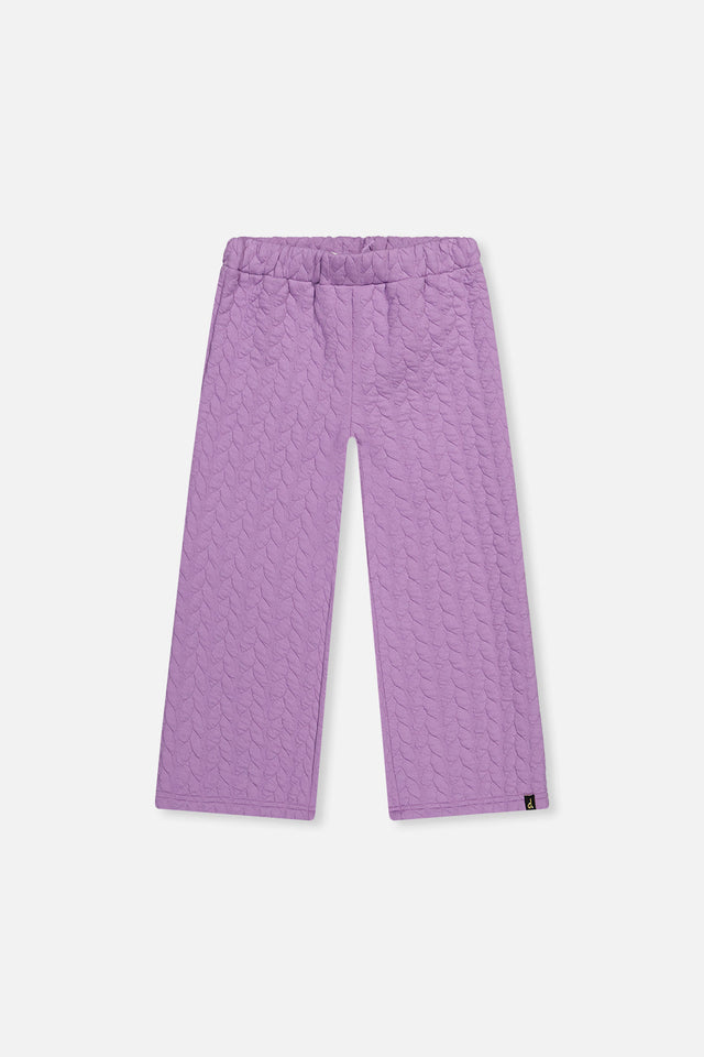 Wide Leg Jacquard Pants Purple-0
