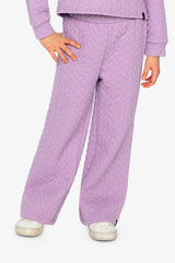 Wide Leg Jacquard Pants Purple-1