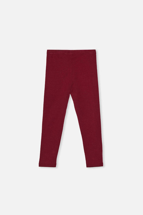 Rib Leggings Reddish-Brown-2