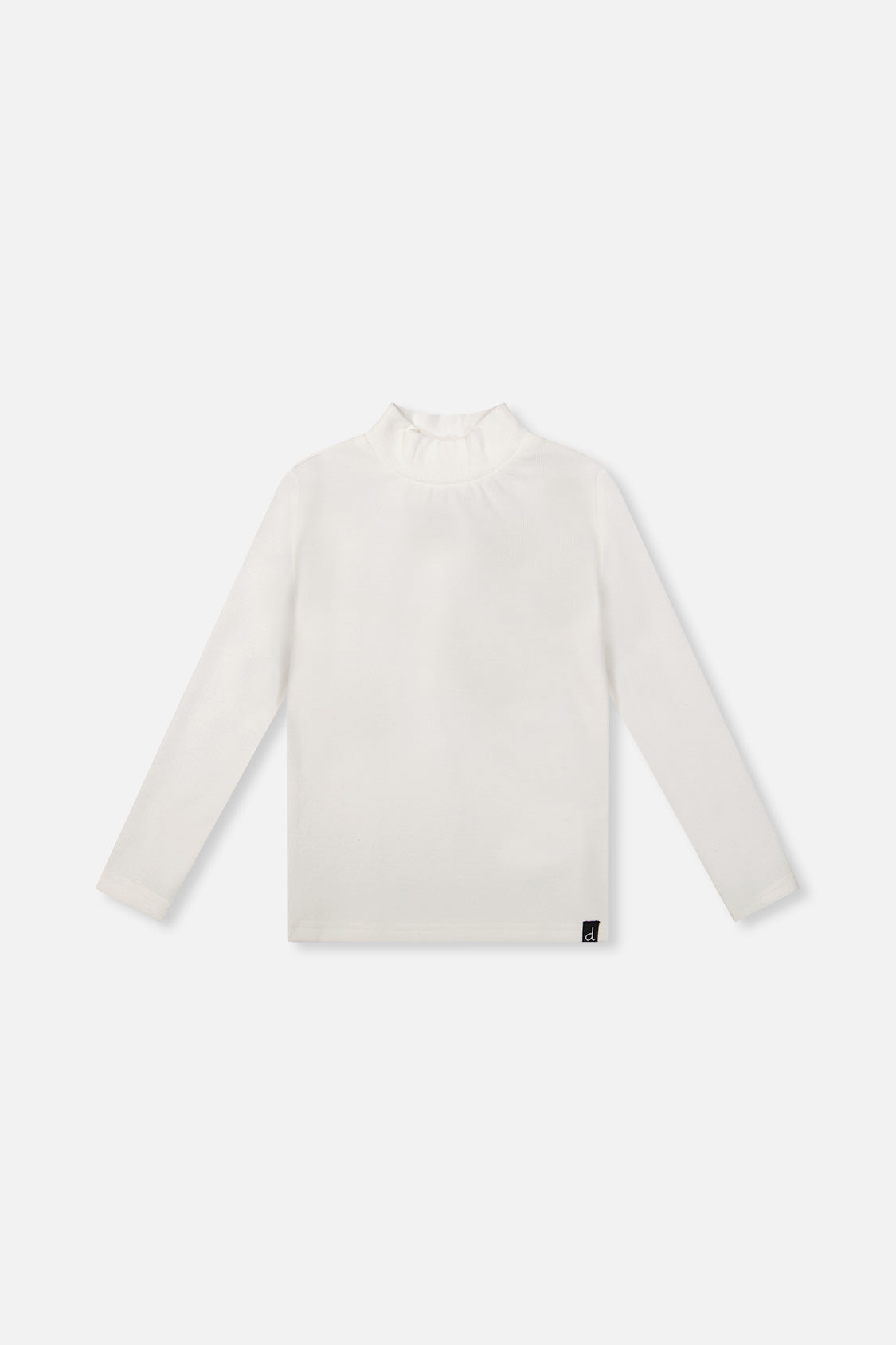 Brushed Rib Mock Neck Top Off-White-0