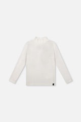 Brushed Rib Mock Neck Top Off-White-0