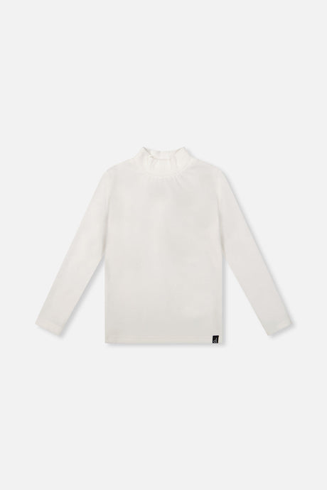 Brushed Rib Mock Neck Top Off-White-0