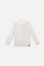 Brushed Rib Mock Neck Top Off-White-0