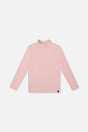 Brushed Rib Mock Neck Top Pale Dusty Pink-0