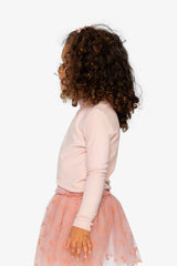 Brushed Rib Mock Neck Top Pale Dusty Pink-2