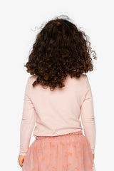 Brushed Rib Mock Neck Top Pale Dusty Pink-3