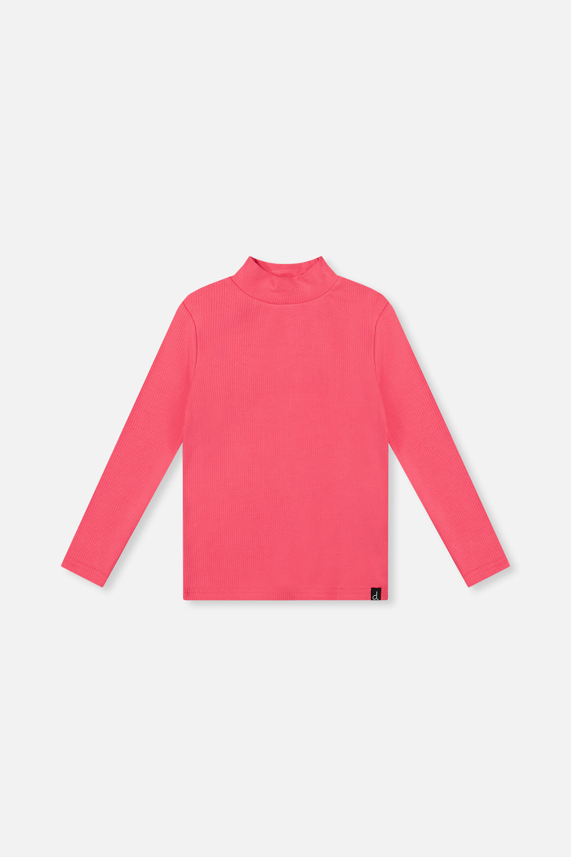 Brushed Rib Mock Neck Top Pink-0