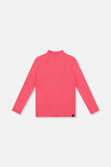 Brushed Rib Mock Neck Top Pink-0