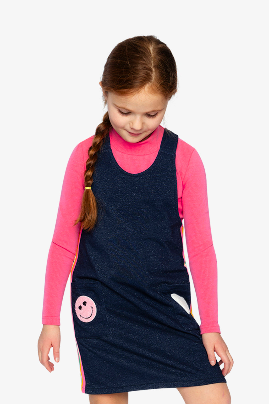 Brushed Rib Mock Neck Top Pink-1