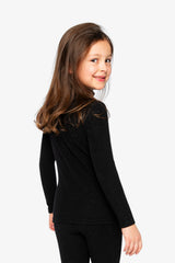Brushed Rib Mock Neck Top Black-2