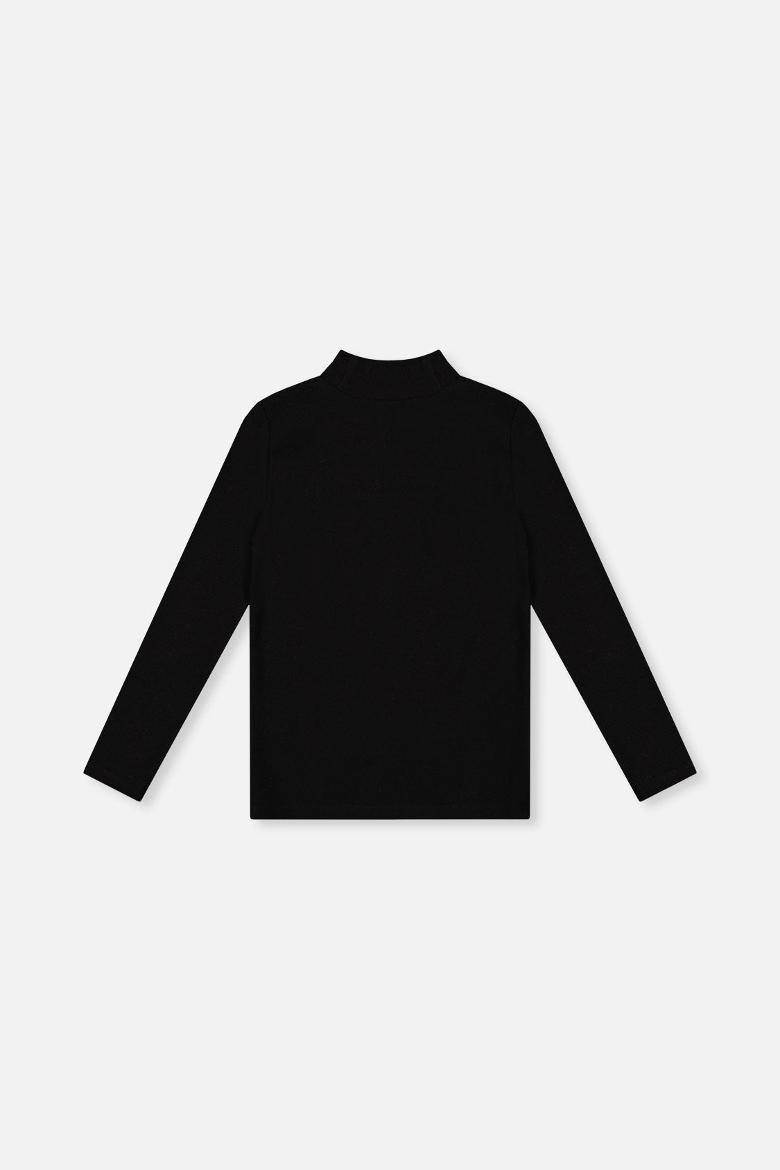 Brushed Rib Mock Neck Top Black-4