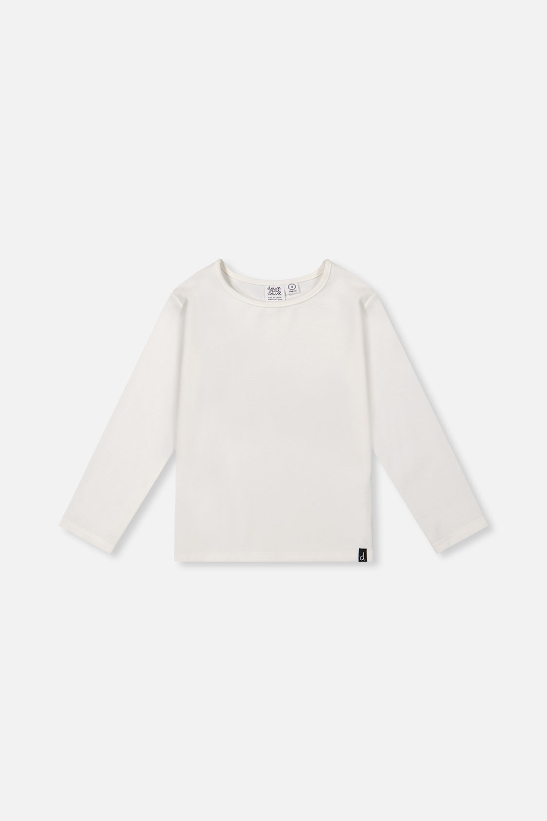 Brushed Rib Crew Neck Top Off-White-0