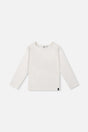 Brushed Rib Crew Neck Top Off-White-0