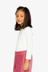 Brushed Rib Crew Neck Top Off-White-2