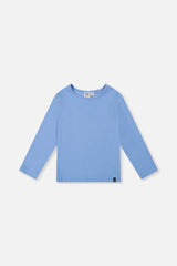 Brushed Rib Crew Neck Top Pale Blue-0
