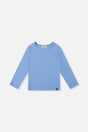 Brushed Rib Crew Neck Top Pale Blue-0