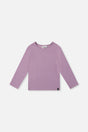 Brushed Rib Crew Neck Top Violet-0