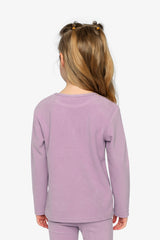 Brushed Rib Crew Neck Top Violet-3