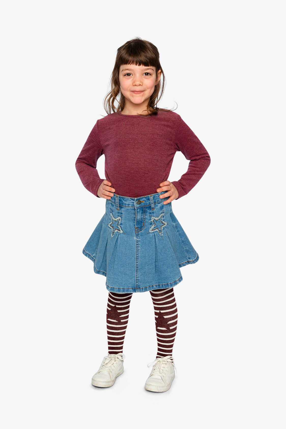 Brushed Rib Crew Neck Top Reddish-Brown-4