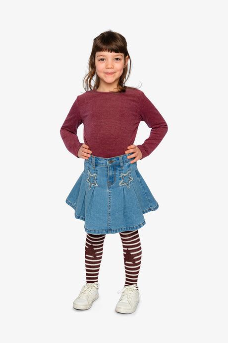 Brushed Rib Crew Neck Top Reddish-Brown-4