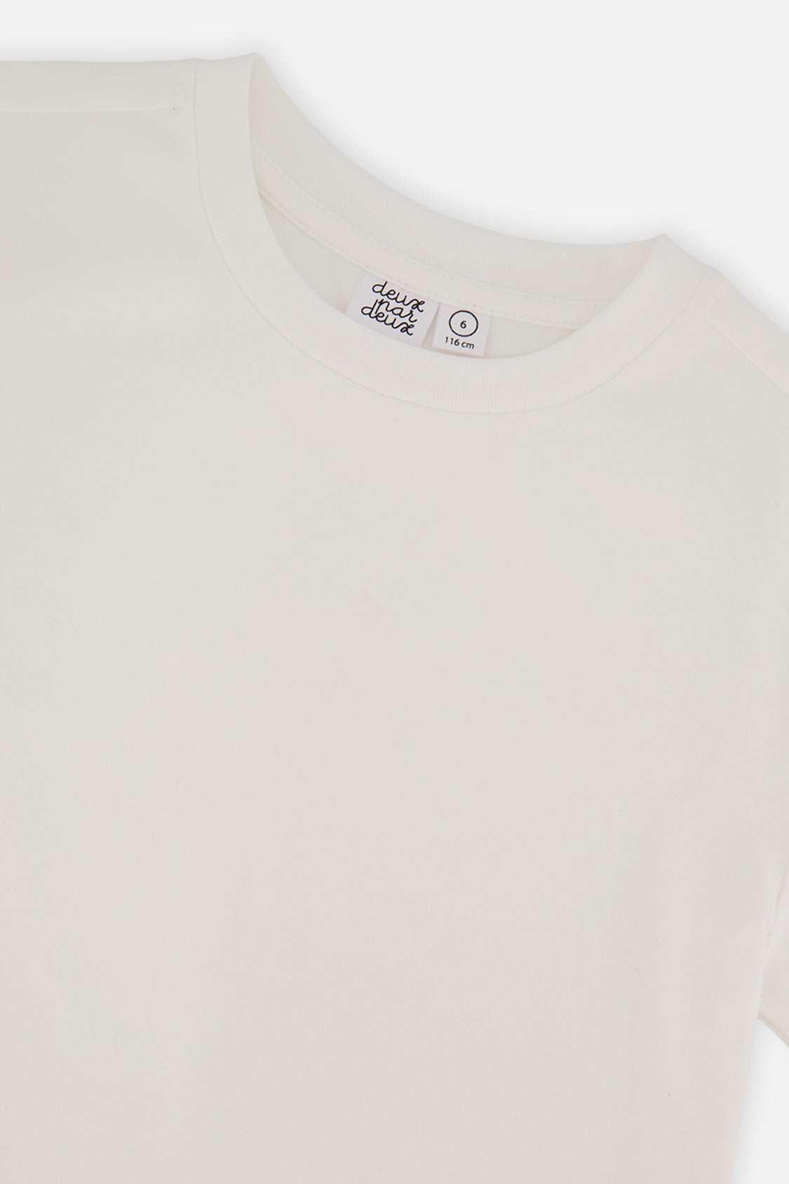 Deux par Deux Heavy Jersey Wide Short Sleeve T-Shirt White
