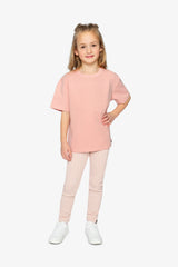 Heavy Jersey Wide Short Sleeve T-Shirt Pink-4