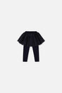 Baby Leggings With Integrated Tulle Skirt Dark Blue-0
