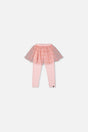 Baby Leggings With Integrated Tulle Skirt Pale Dusty Pink-0