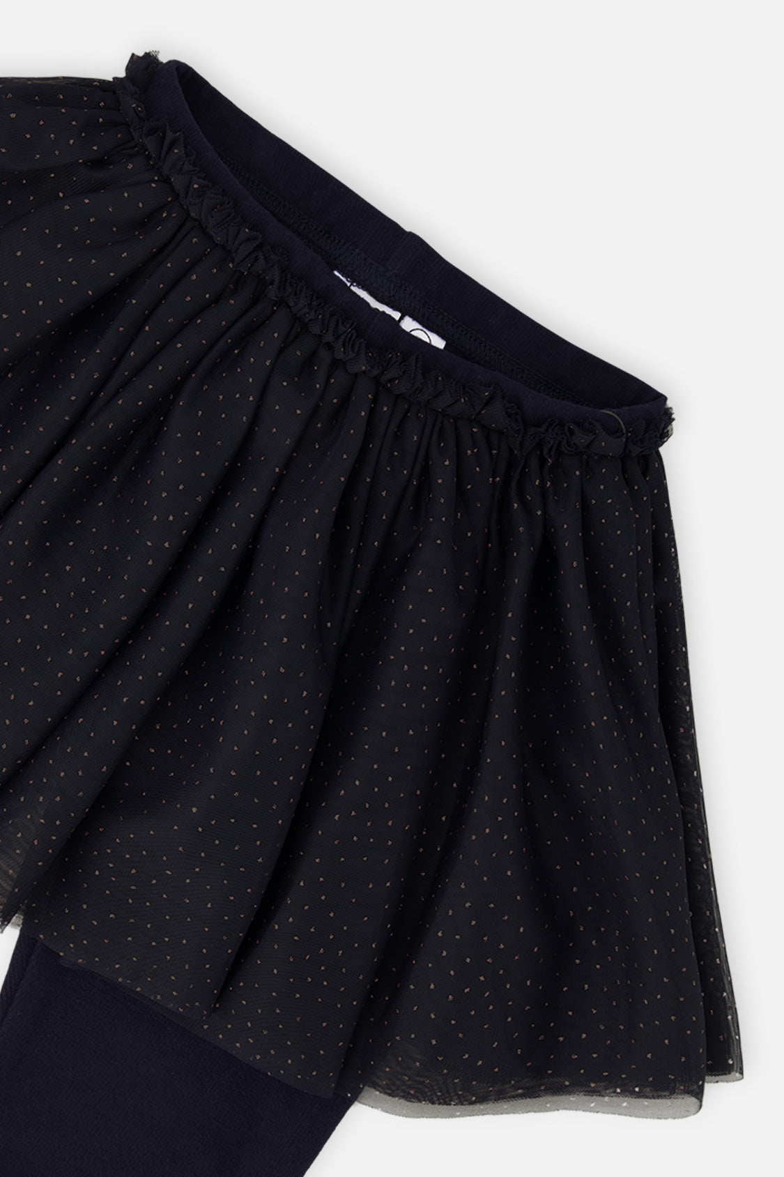 Baby Leggings With Integrated Tulle Skirt Dark Blue-2