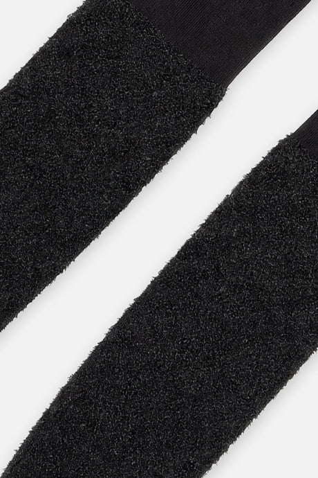 Knit Textured Fur Tights Black-2