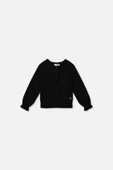 Baby Knit Cardigan Black-0