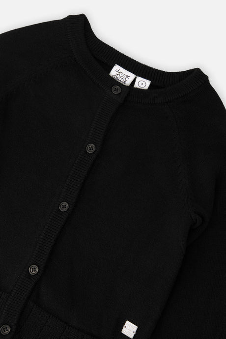 Baby Knit Cardigan Black-2
