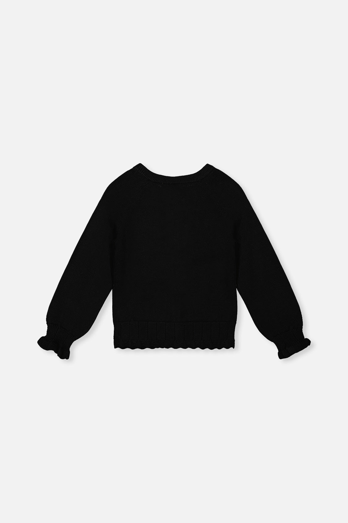 Knit Cardigan Black-1