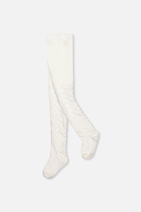 Knit Textured Tights Off-White-0