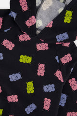 Printed Hoodie Black Printed Gummy Bears-2