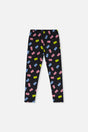 Printed Leggings Black Printed Gummy Bears-0