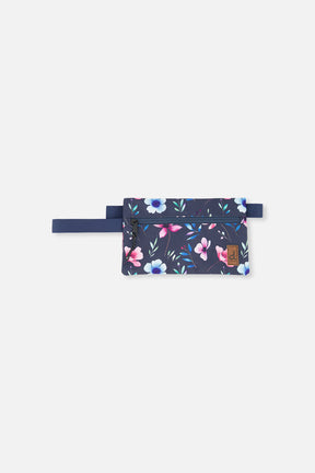 Pencil Case Blue Floral Print-0