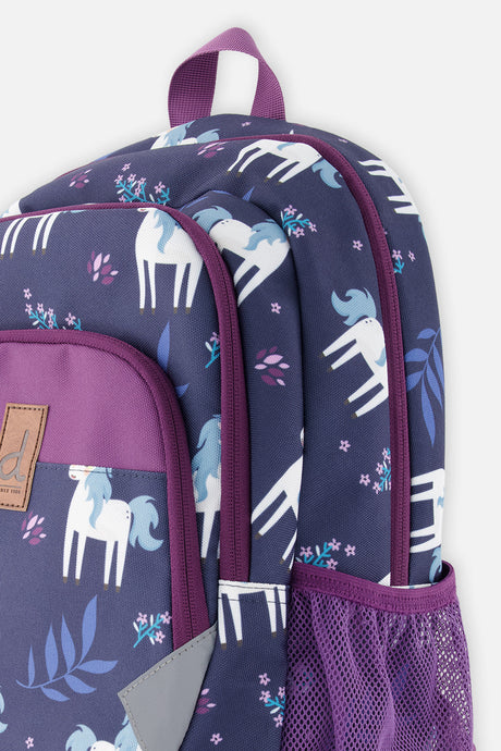 Little Kids Backpack Blue Unicorn Print-3