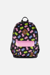 Kids Backpack Black Printed Gummy Bears-0