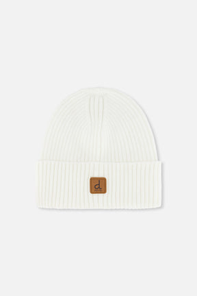 Ribbed Knit Hat Off-White-0