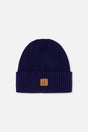 Ribbed Knit Hat Navy Blue-0