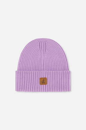 Ribbed Knit Hat Lavender-0