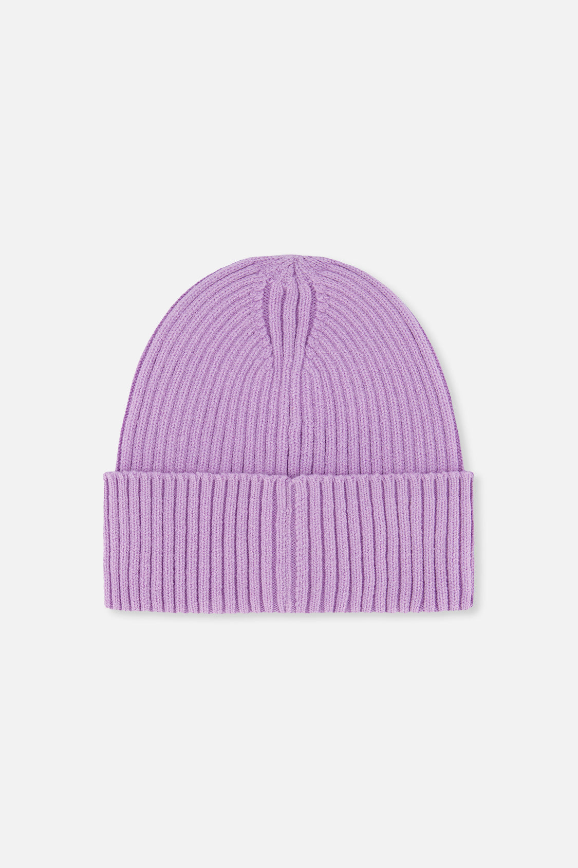 Ribbed Knit Hat Lavender-1