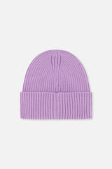 Ribbed Knit Hat Lavender-1