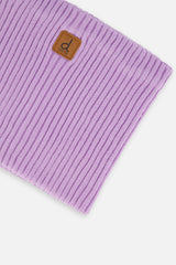Baby Ribbed Knit Neckwarmer Lavender-2