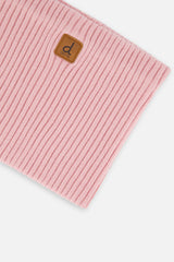 Baby Ribbed Knit Neckwarmer Pale Dusty Pink-2