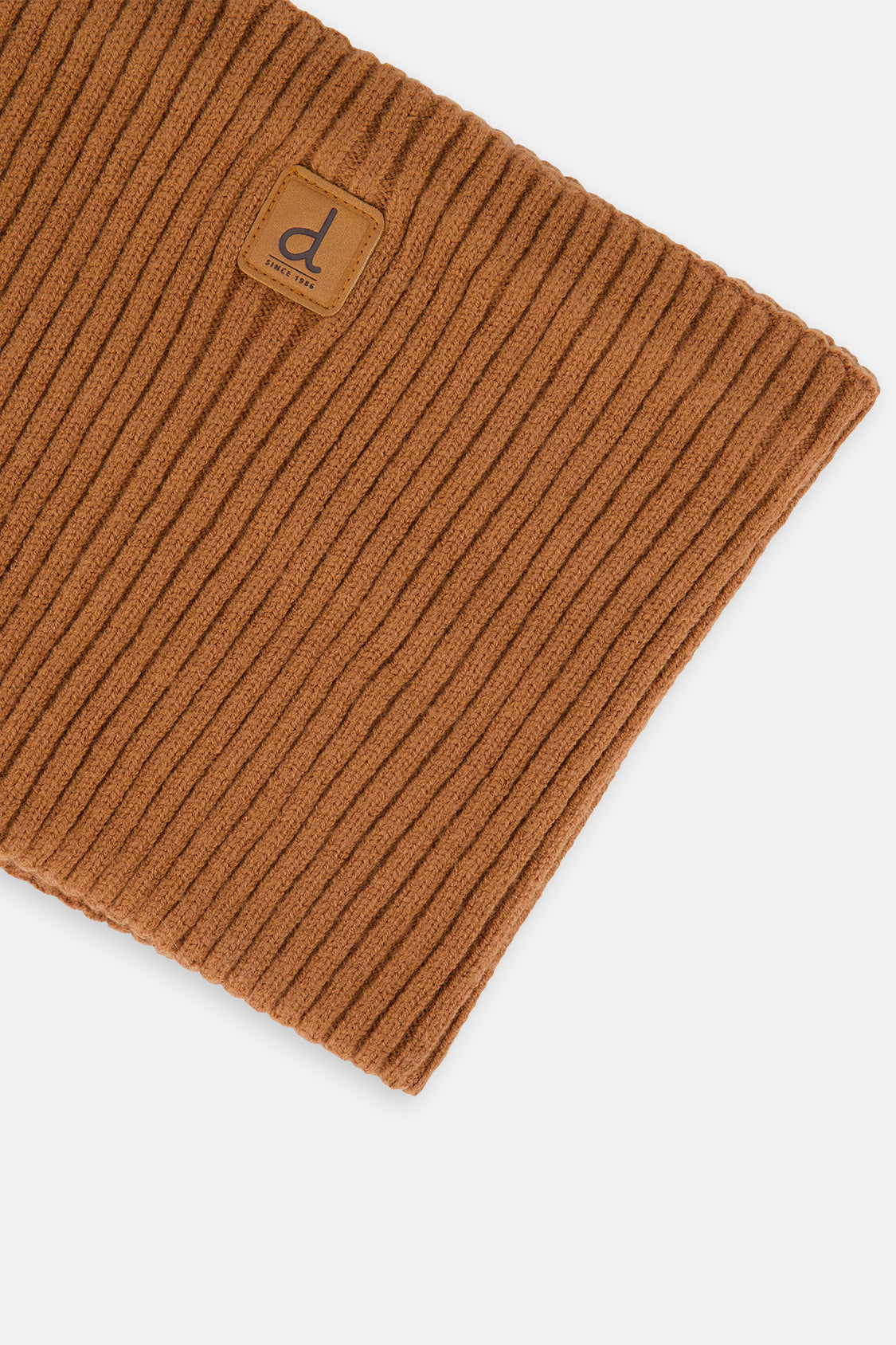 Ribbed Knit Neckwarmer Brown Sugar-2