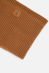 Ribbed Knit Neckwarmer Brown Sugar-2