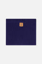 Ribbed Knit Neckwarmer Navy Blue-0