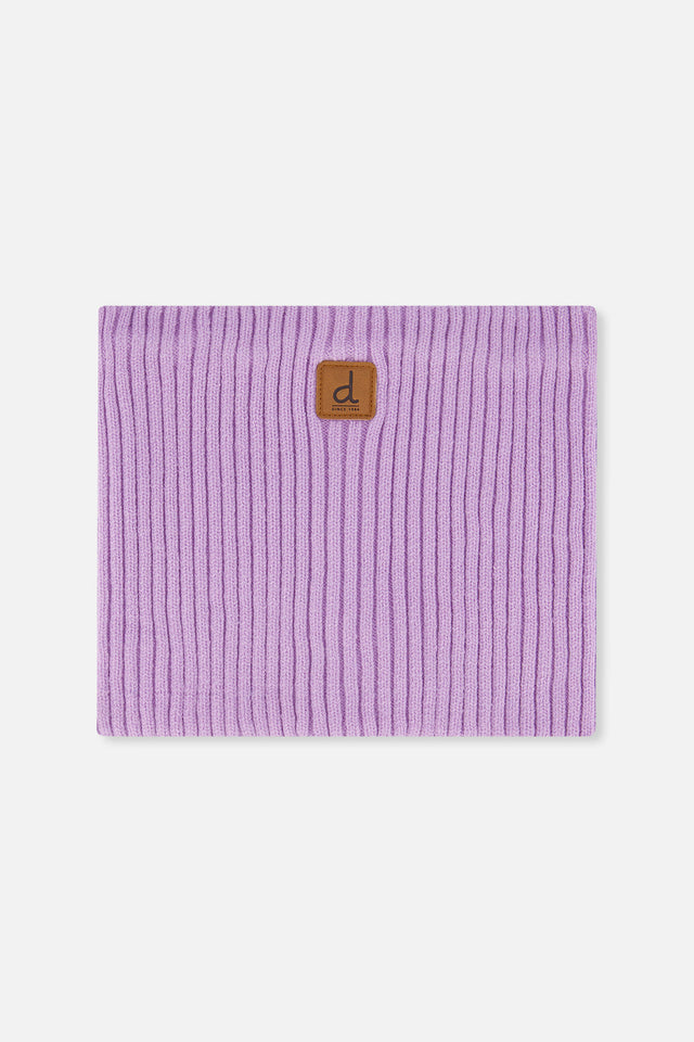 Ribbed Knit Neckwarmer Lavender-0